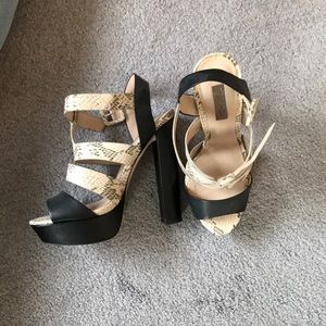 Topshop platform sandals, 100% leather